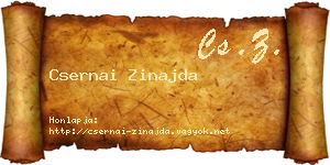 Csernai Zinajda névjegykártya